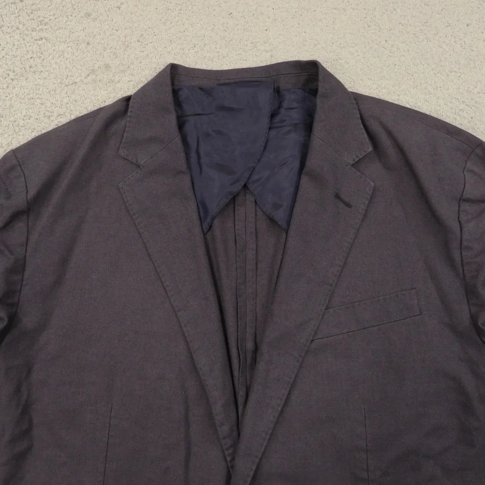 J Crew Jacket Mens XL Hemp Cotton Unstructured Blazer 44R Suit Coat Indigo Blue
